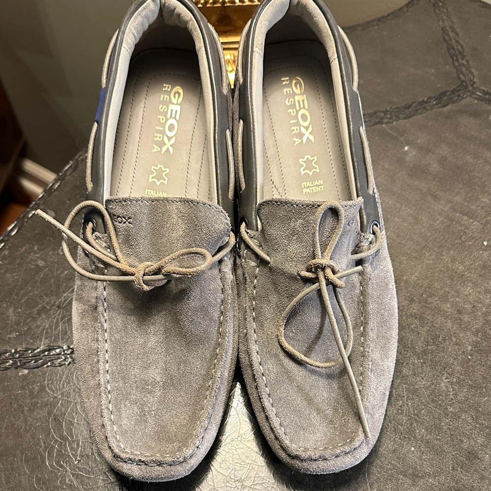 Geox Men’s Gray Suede Slip-On Moccasins